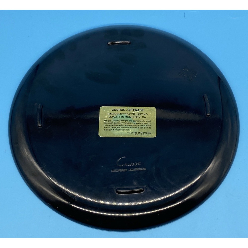 Couroc of Monterey Quail Round Serving Tray 10.5" Mid Century Modern - Picture 2 of 3
